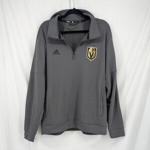 Adidas Vegas Golden Knights 1/4 Zip Gray Pullover Jacket Size XL